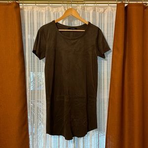 Faux suede Olivaceous mini dress